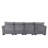 Chenille, high quality sponge filling, solid wood frame, oversized four-seater, U-shaped combination sofa-465682472