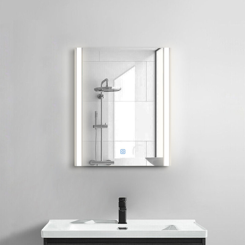 Bathroom Mirror,Illuminated LED Bathroom Mirror, LED Mirrors Light With Touch Control Switch,3cm, 70cm H x 50cm W