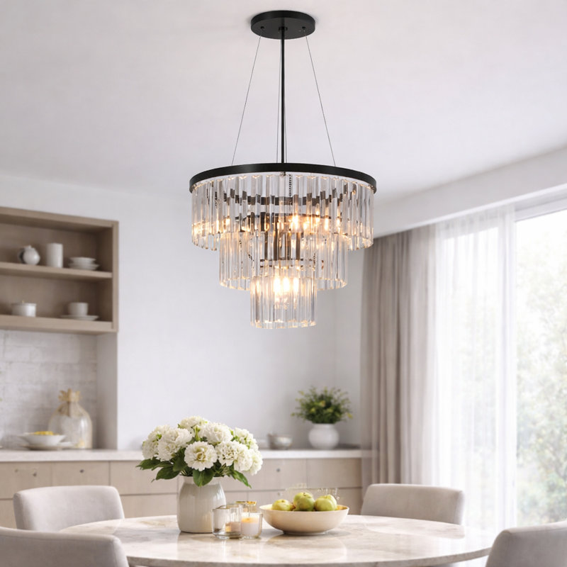 3-Light Crystal Chandelier
