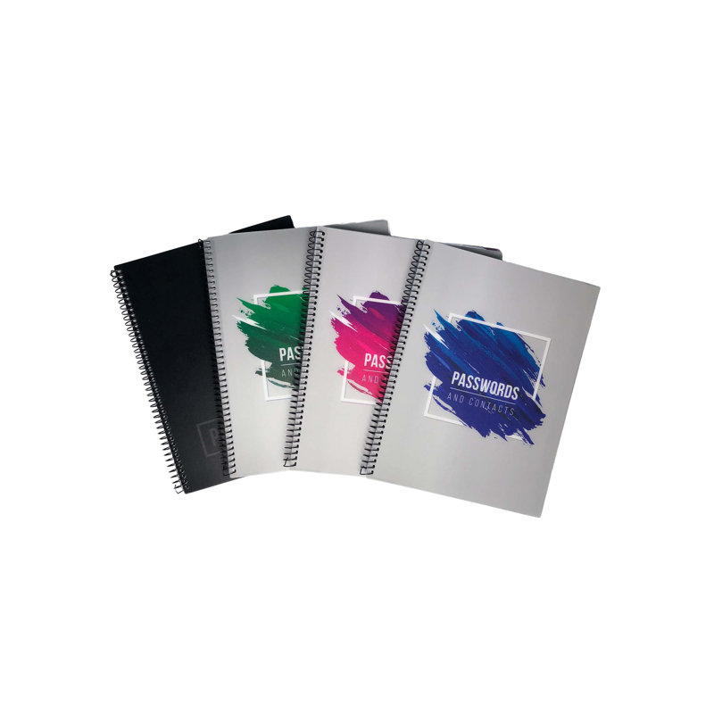Large Password Keeper Notebook, Black