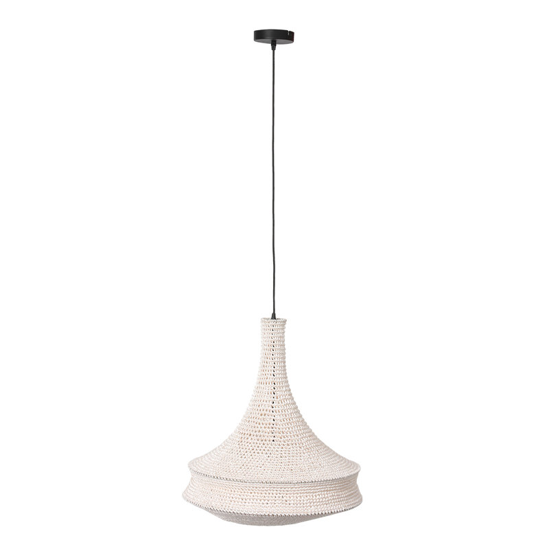 Mikes 1 - Light Black Cone Pendant, White