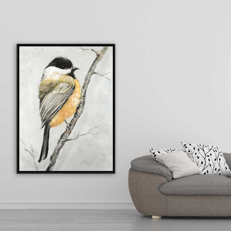 Small coal tit Bird Bedroom Canvas | Home Decor Art Print, 49.25" H x 37.25" W