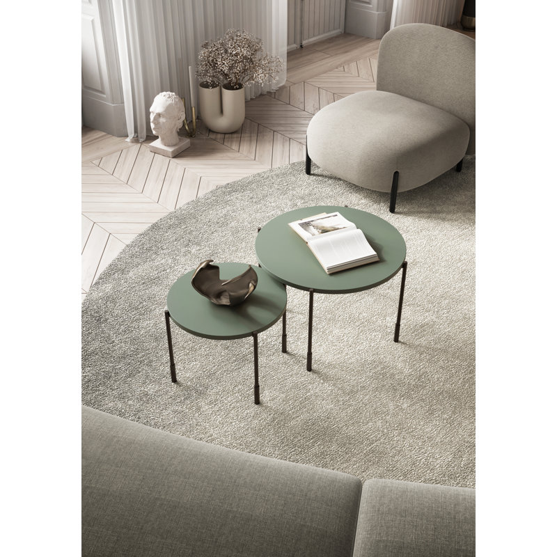 Four Leg Coffee Table, 45cm H x 64cm L x 64cm W, Olive