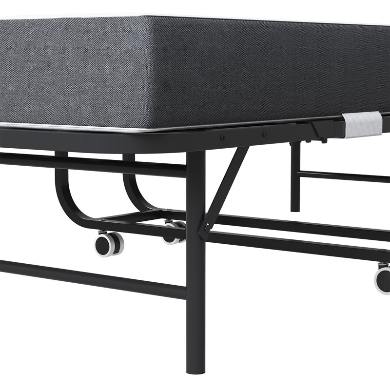 75" Folding Bed With Adjustable Headboard & 5" Memory Foam