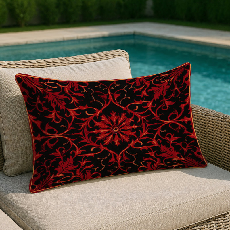 Gilded Epiphany Indoor And Outdoor Throw Pillow, Rectangle 18"H x 25"W