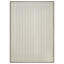Tapis 10 pi x 14 pi blanc d'hiver, noué à la main, moderne, à rayures verticales, tissé à plat, ton sur ton, texturé, laine naturelle non teinte, tapis oriental