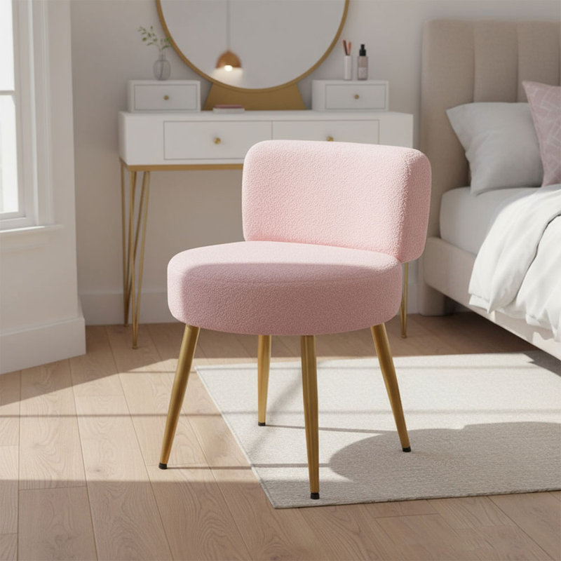 Ackerly Metal Accent Stool, Pink