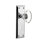 Bouton de porte de mortaise intérieure ovale en cristal avec plaque longue New York