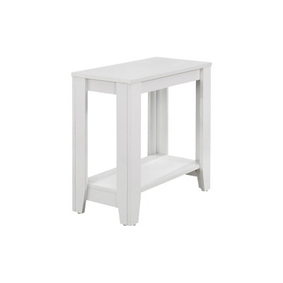 Versatile Two-Tier White End Table