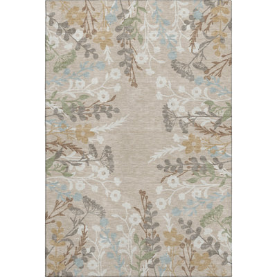 Premium Machine Washable Mayfield AMF2334 Floral Rug
