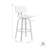 Khymari Modern Swivel Counter or Bar Height Armless Bar Stool in Fabric, Wood, and Metal-1441246939