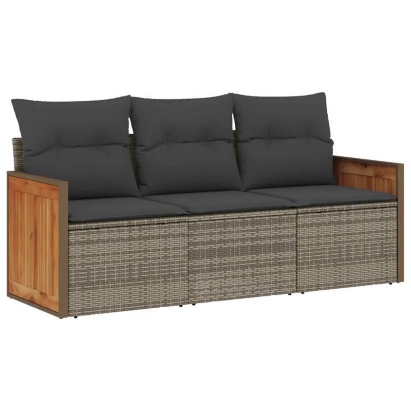  Ensemble de canapé de jardin gris