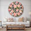 Motif de roses noires - Horloge murale traditionnelle-36851014