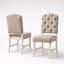 Ensemble de 2 chaises de salle à manger rembourrées de style rétro, pieds robustes en bois massif, siège et dossier rembourrés en mousse haute densité, conception ergonomique