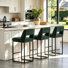 26" Upholstered Counter Barstool With Low Back And Metal Frame Modern Kitchen Island Seating