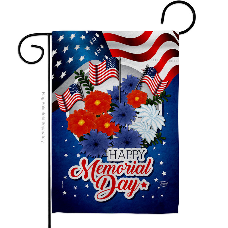 Double Sided Polyester Independence Day, 18.5" H x 13" W