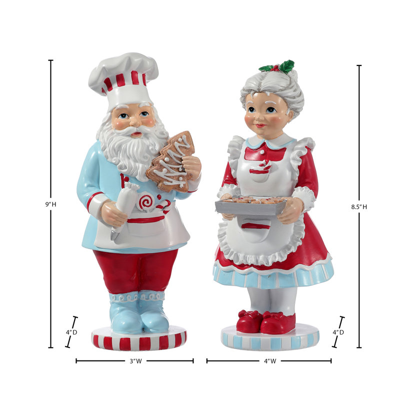 Père Noël en résine de 8,5 à 9 po