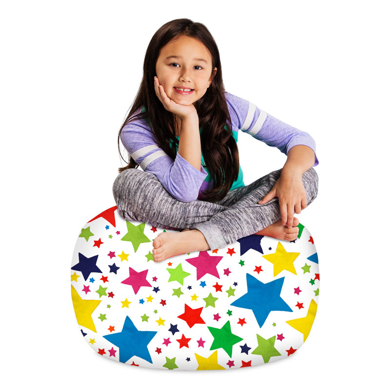 Housse pour fauteuil à billes Kids, Moyen - 27 po, Toile - étoiles multicolores éclatantes