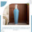 Vase de plancher en rotin de 39 po de haut à rayures bleues et blanches en PVC pour décor de vestibule de salon