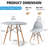 5 Piece Round Dining Table with Chairs Set for 4, 35.5/31.4 Inch Dining Room Table Set-32835126-32835128-19293708