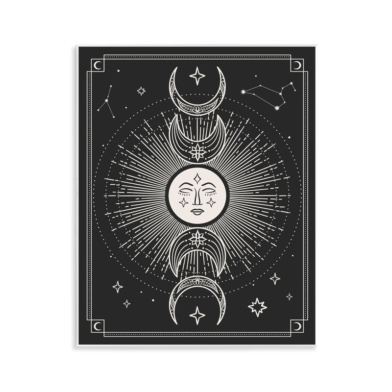 Art mural à motif de cycle de lune par JJ Design House LLC