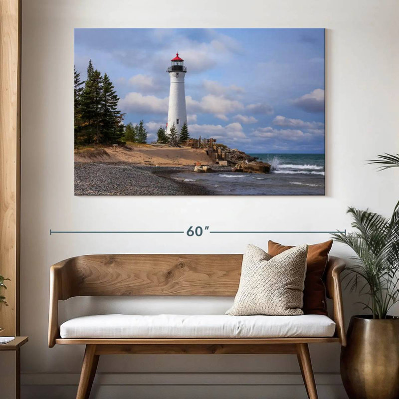 Aletra Scenic Crisp Point Lighthouse, 34" H x 51" W