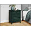 Charmante table d'appoint bleue antique avec tiroir de rangement et armoire, parfaite pour les chambres et les salons d'inspiration côtière.