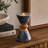 Monarch Marble & Acacia Wood Black Candleholder