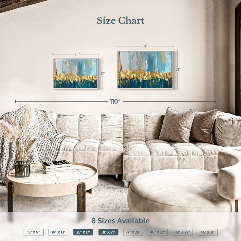 Starlight, Cadre flottant blanc, 25 po x 17 po