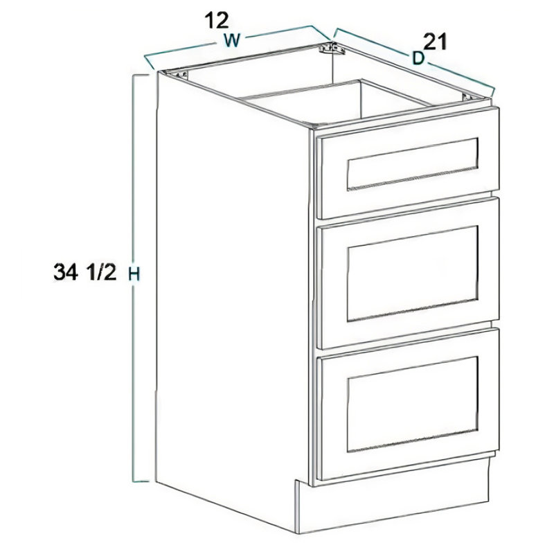 Armoire RTA 12 po, Shaker gris clair