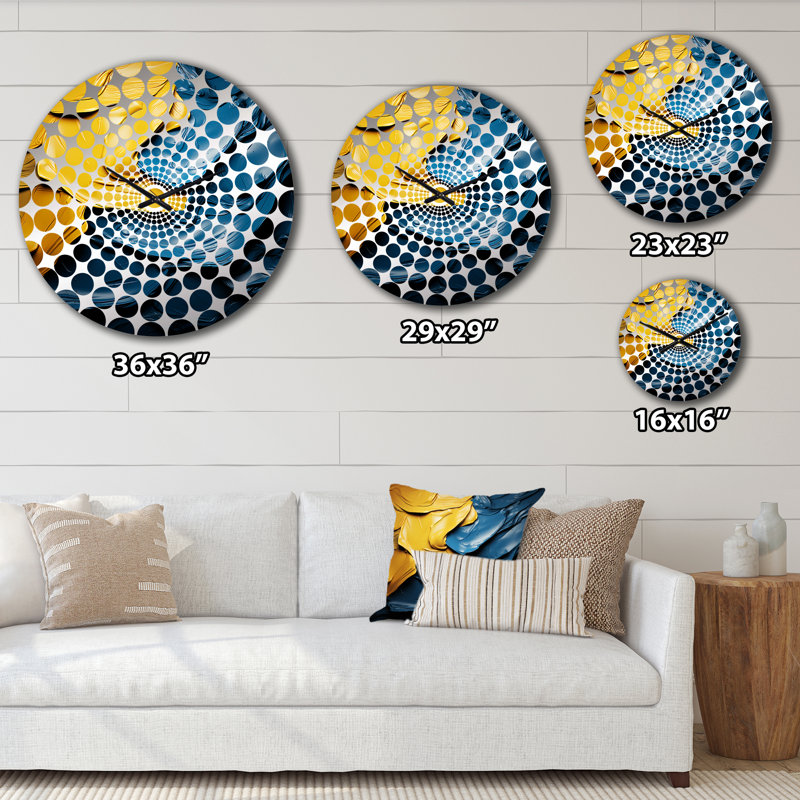 Lunah - Horloge murale peinture abstraite, Très grand