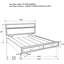 Très grand lit noir avec rangement, plateforme à lattes, cadre biseauté, poignées de style cristal, lit de rangement contemporain pour chambre à coucher, tête de lit, pieds entièrement supports