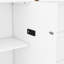 Grand lit escamotable avec tablettes, tiroirs et ports USB