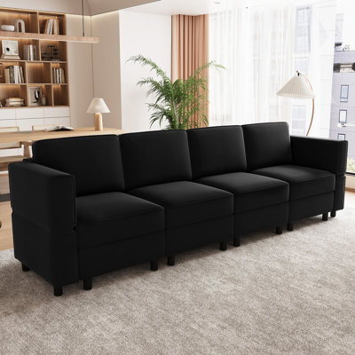 Elda 4-Seater Modular Sofa Couch Upholstered Sectional For Living Room Office Apartment