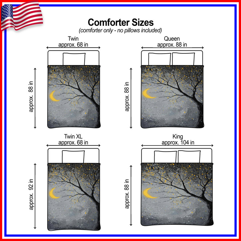 Moonlit Tree Night Comforter, Twin