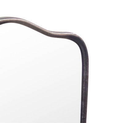 Miroir, festonné, fonte d'aluminium, Art déco