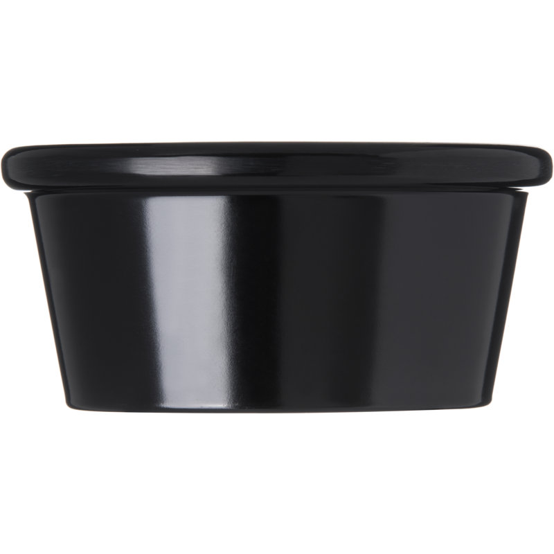 Mélange de mélamine, sauce ovale et ramequin, 2 oz, Noir