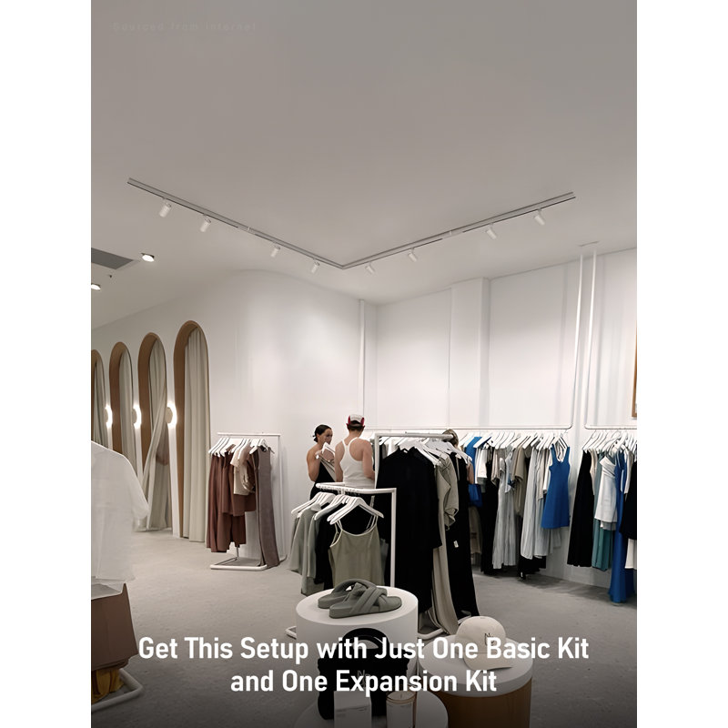Track Light Kits, Base Package includes 3 x 17.5W Track Lighting Heads(Warm White) + 2 x H Style Track Lighting Rails + 1 x Floating Canopy Connector + 4 x H Track End Caps + 1 x H Track Dead End I Connector