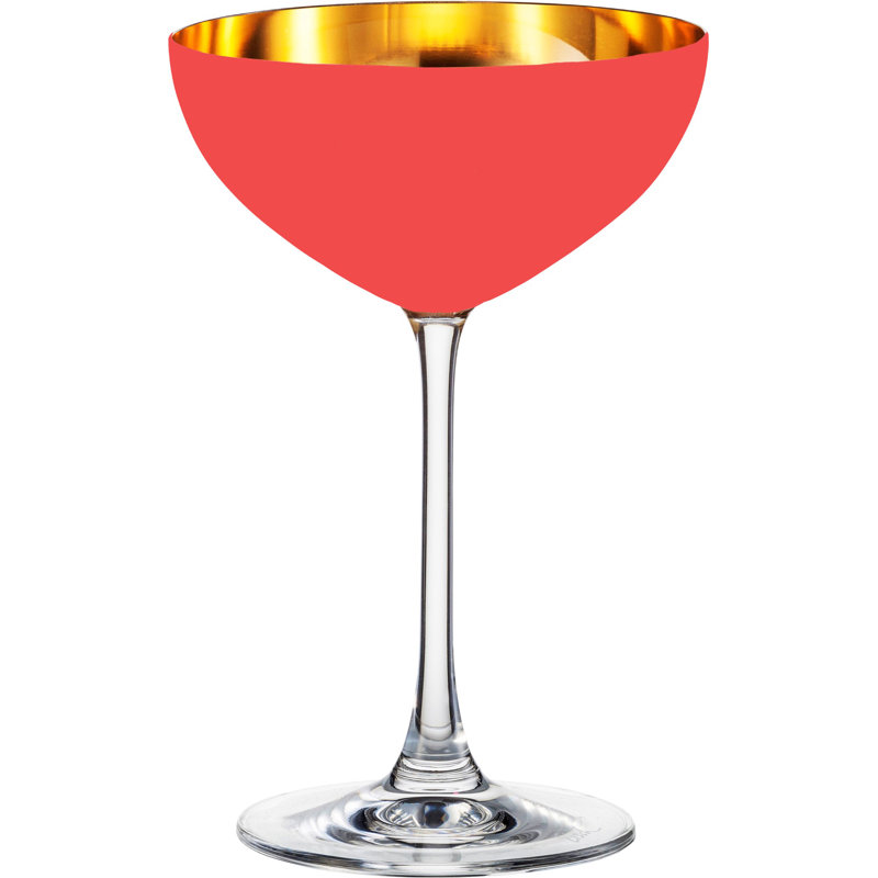 Verres à champagne 24 carats Oro24K, Corail