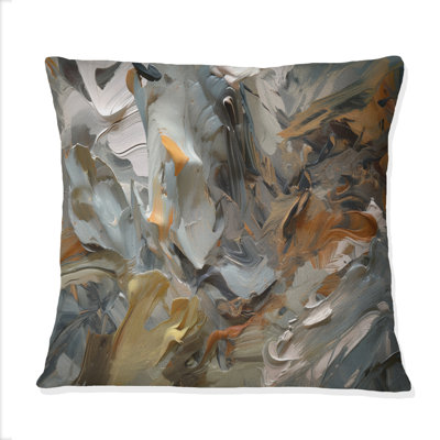 Autumn Jazz Abstract Expressionism - Coussin décoratif avec peinture abstraite