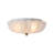3 - Light French Flower Crackled Scalloped Semi Flush Mount-1439140987
