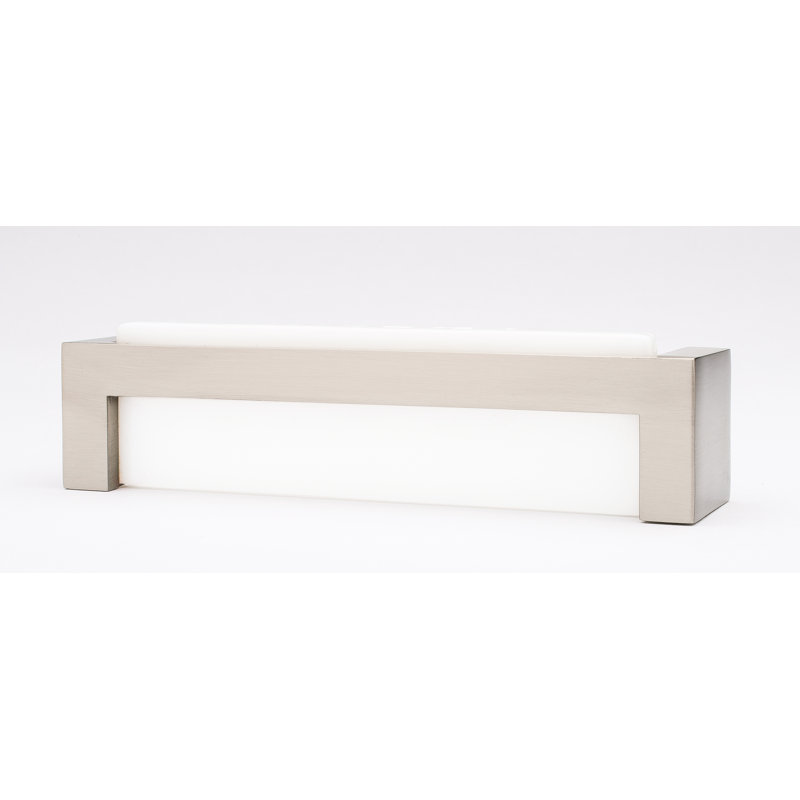 Skyline 5" Center to Center Bar Pull, Satin Nickel/White