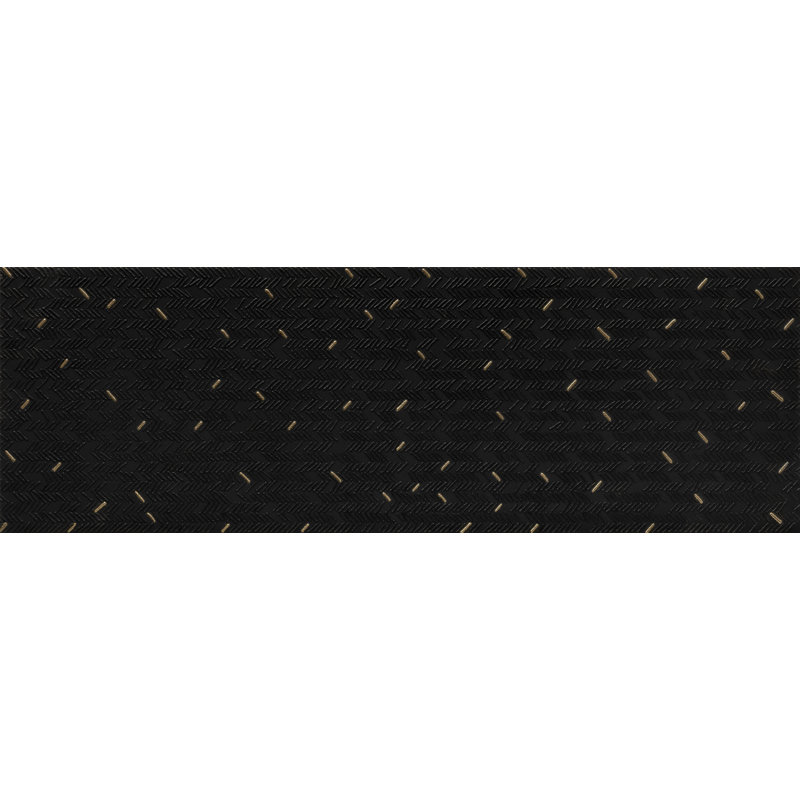Ziba 12" X 36" Ceramic Wall Tile, Black