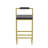 Set Of 2 Bar Stools With Backrest & Footrest, Counter Height Velvet Upholstered Dining Chairs For Kitchen Island-1400888235