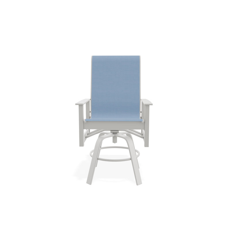 Fauteuil pivotant en polyester de qualité marine Leeward Sling, Neige, Ciel