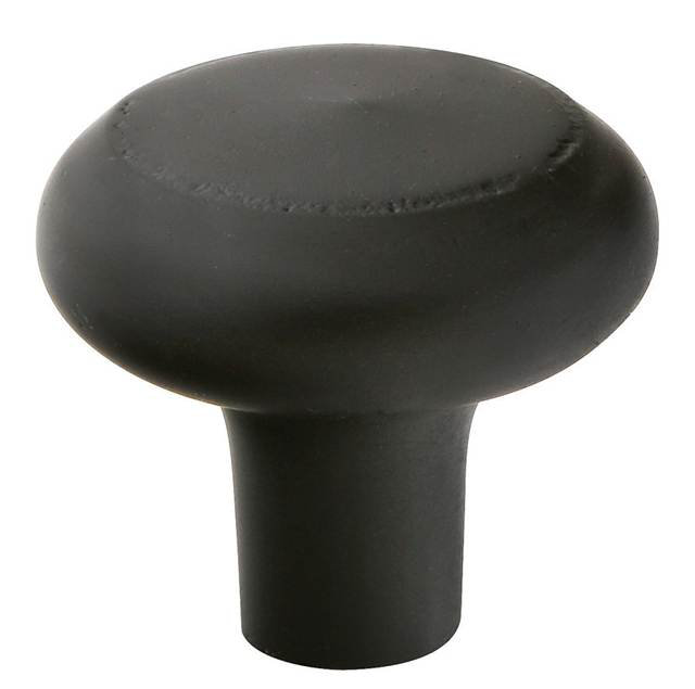 Emtek Sandcast Bronze Barn Cabinet Knob, Flat Black Bronze Patina, 1.75" H x 1.75" W x 1.5" D