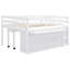 White Loft Bed With Shelf And Drawer - Practical & Attractive Retractable Desk Storage Cabinet Quality Materials-118035842-118035843