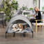 Lit pour chien surélevé avec coussin de refroidissement pour chiens, 42 po x 30 po x 37 po