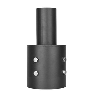 Adaptateur de poteau rond avec ténon pour poteaux légers, boîtier bronze foncé