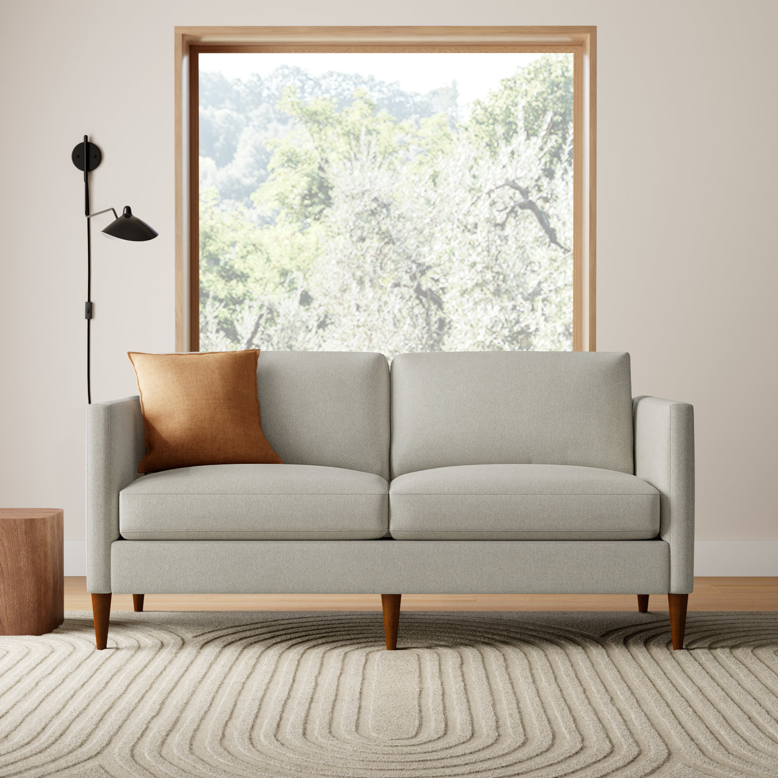 Clifford 73'' Sofa, Ticket Ash Heathered Basketweave